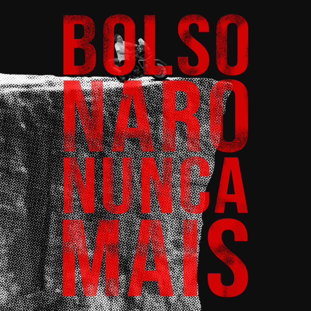Criação de Thalyta Moreira, do Brasil, para o Design contra Bolsonaro